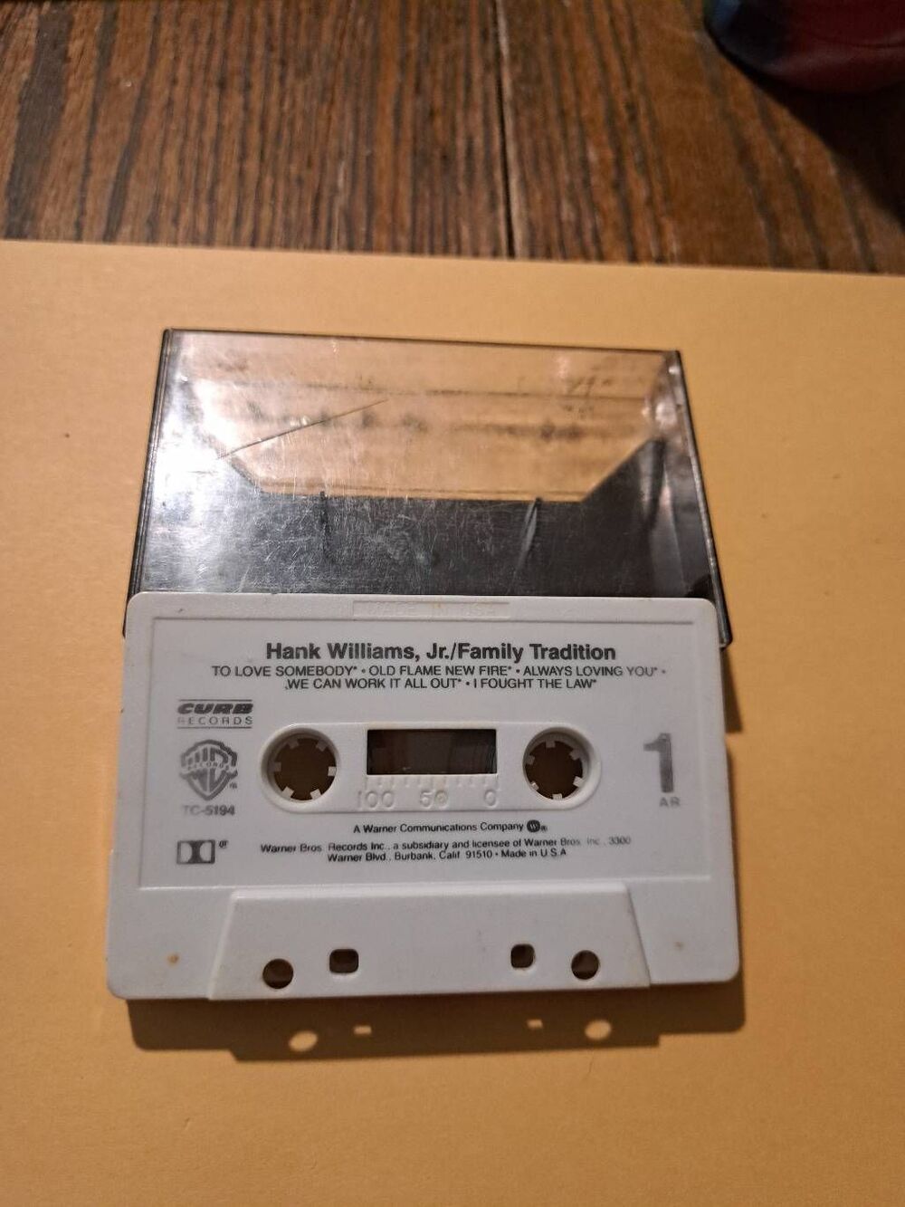 Vintage 1979 Hank Williams Jr Family Tradition Cassette Warner Bros Curb Records